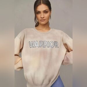 NWT Anthropologie Lacausa Cream Warrior Sweatshirt